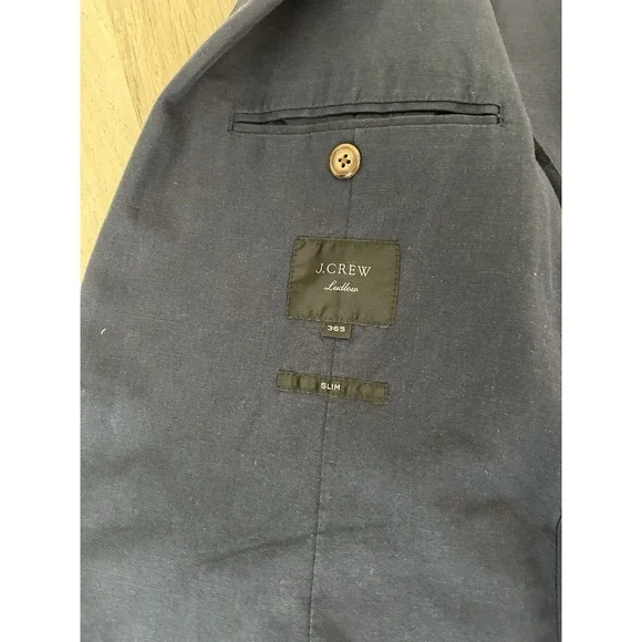 J CREW Ludlow Blue Linen Cotton Blend Blazer Sportcoat Sz 36s Slim - Picture 6 of 12